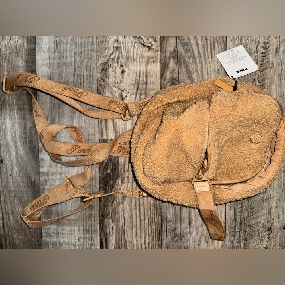 PINK Victoria's Secret Tan Sherpa Bag